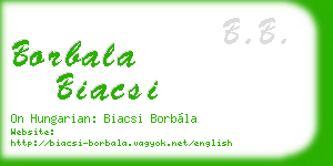 borbala biacsi business card