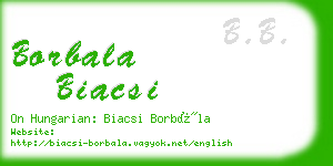 borbala biacsi business card